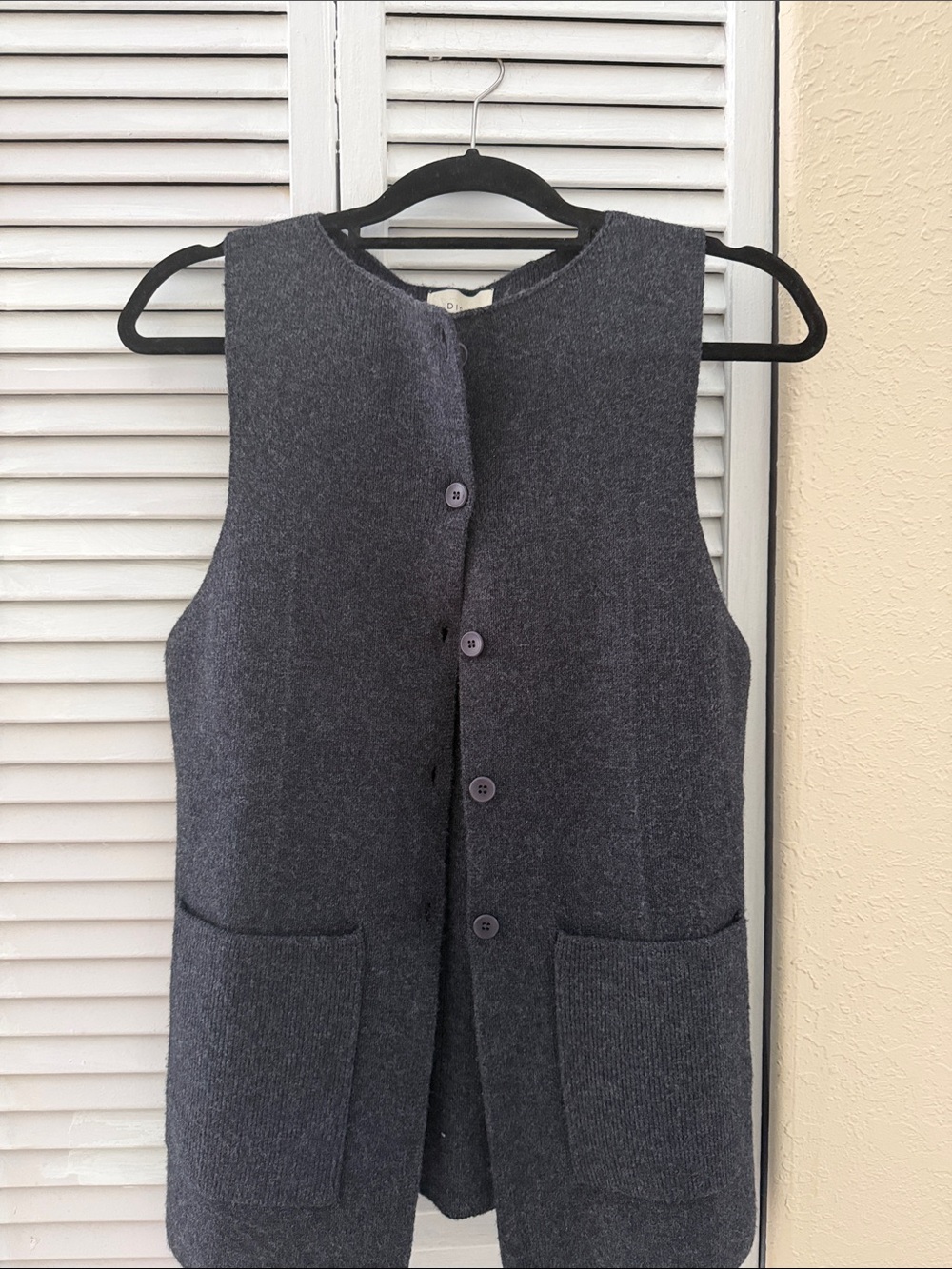 DISSH AVA INK LONGINE KNIT VEST size large - Picture 2 of 6